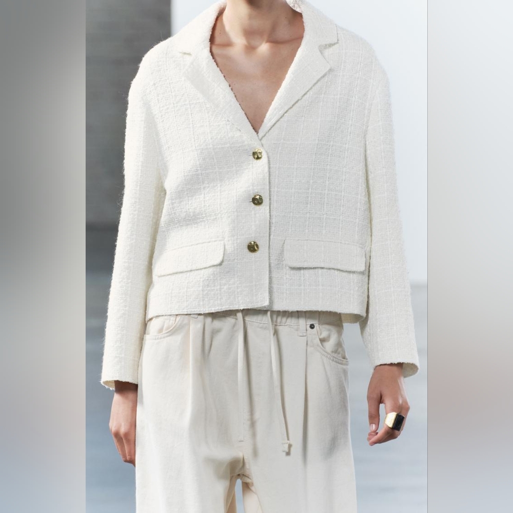 ZARA ZW COLLECTION TEXTURED BLAZER